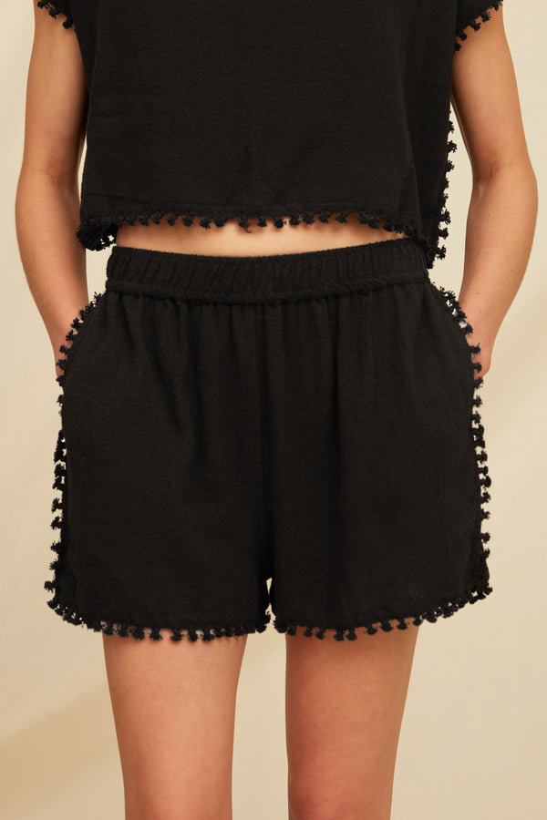 Sooj Shorts Cotton Jute - Black