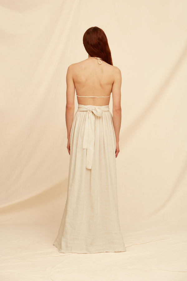 Soolche Skirt Linen Cupro - Bone