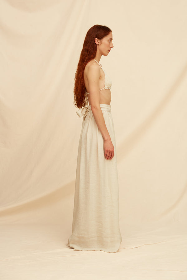 Soolche Skirt Linen Cupro - Bone