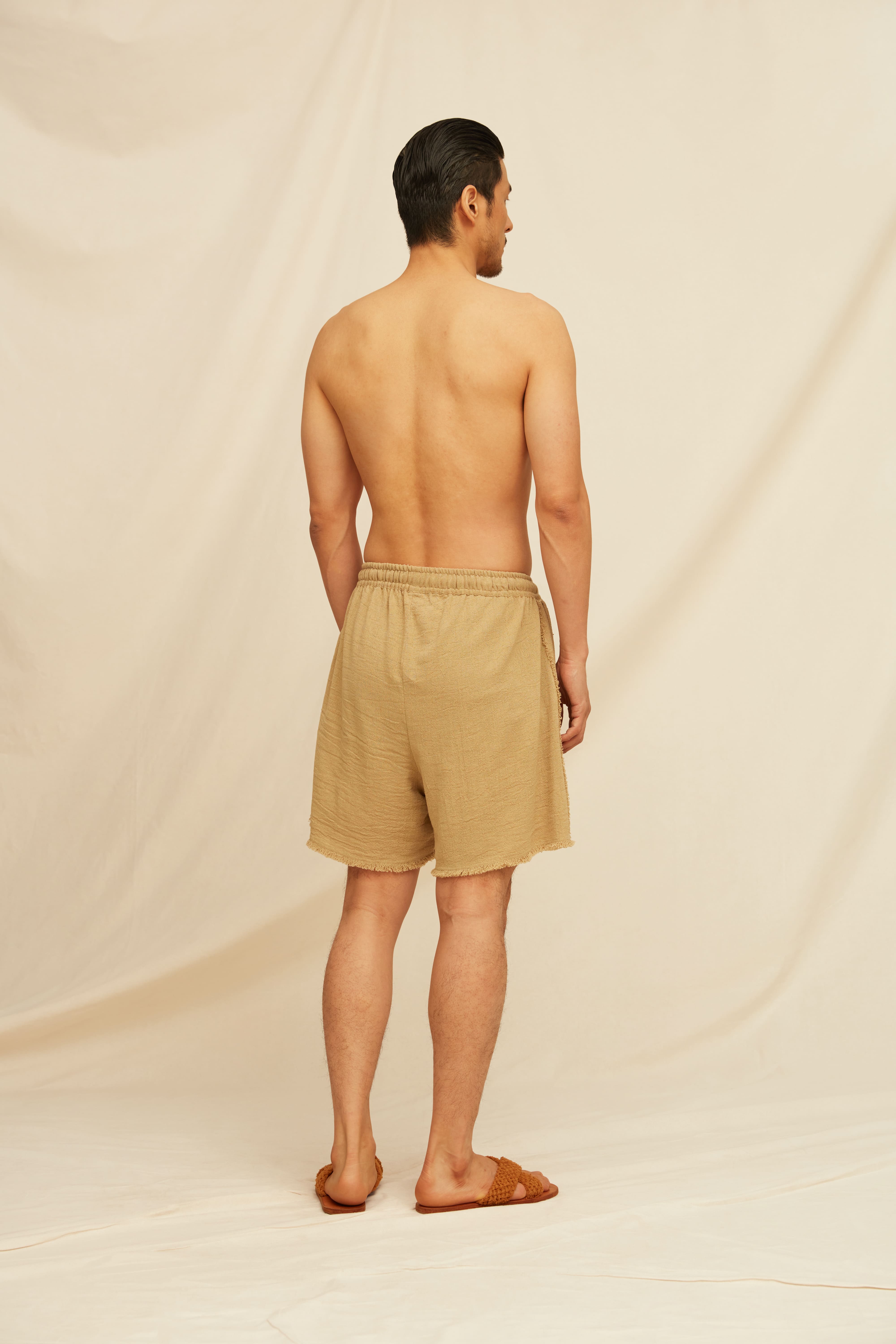 Everen Shorts Cotton Jute- Sepia