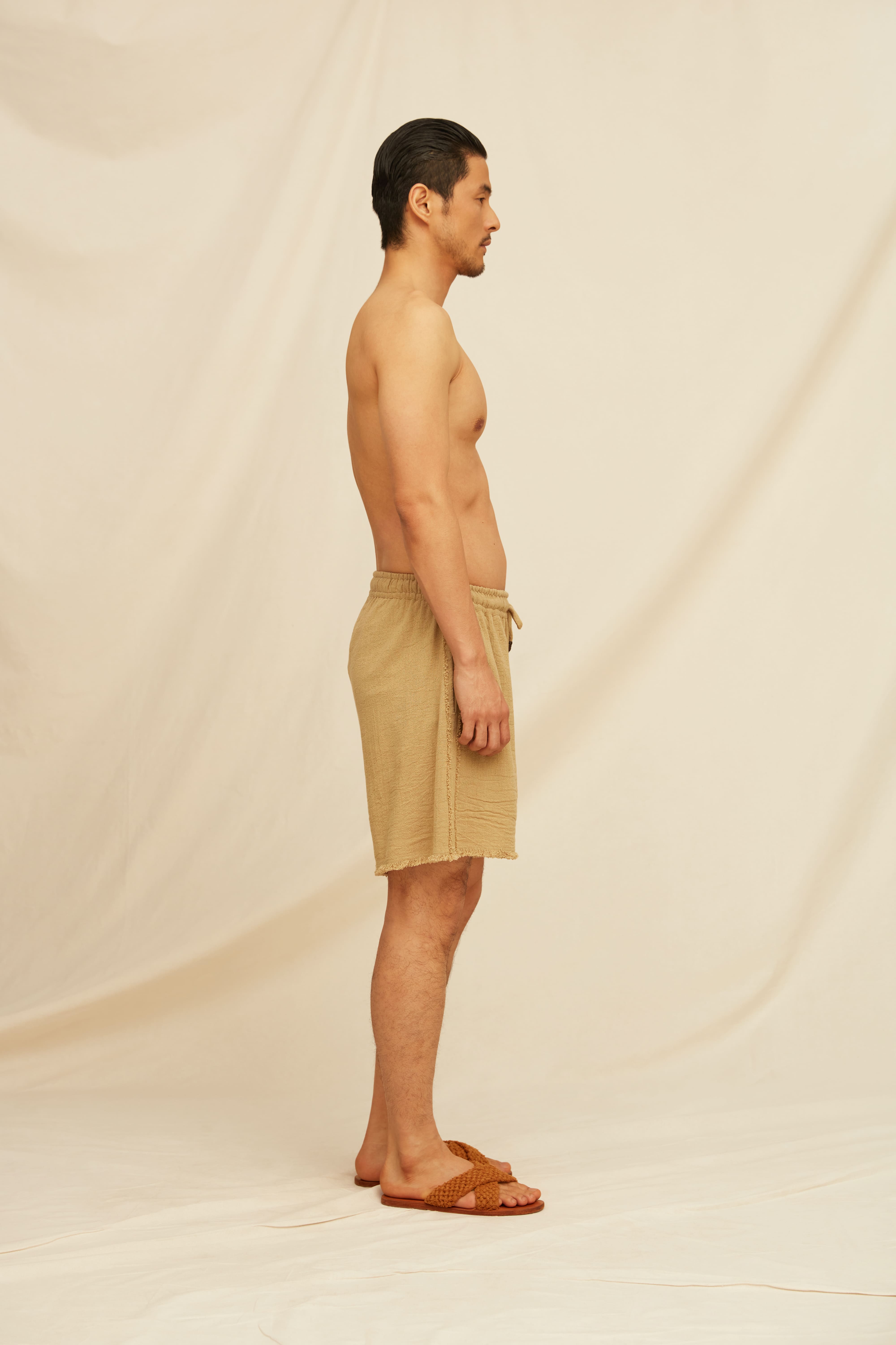Everen Shorts Cotton Jute- Sepia