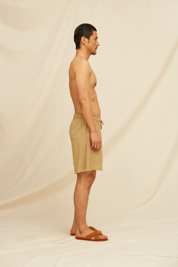 Everen Shorts Cotton Jute- Sepia