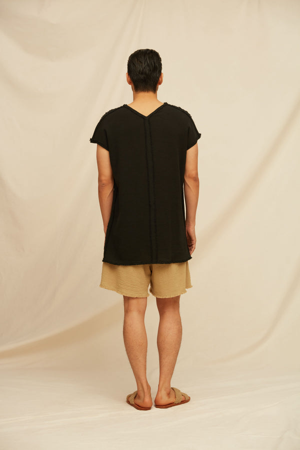 Tsiibol Shirt Cotton Jute - Black