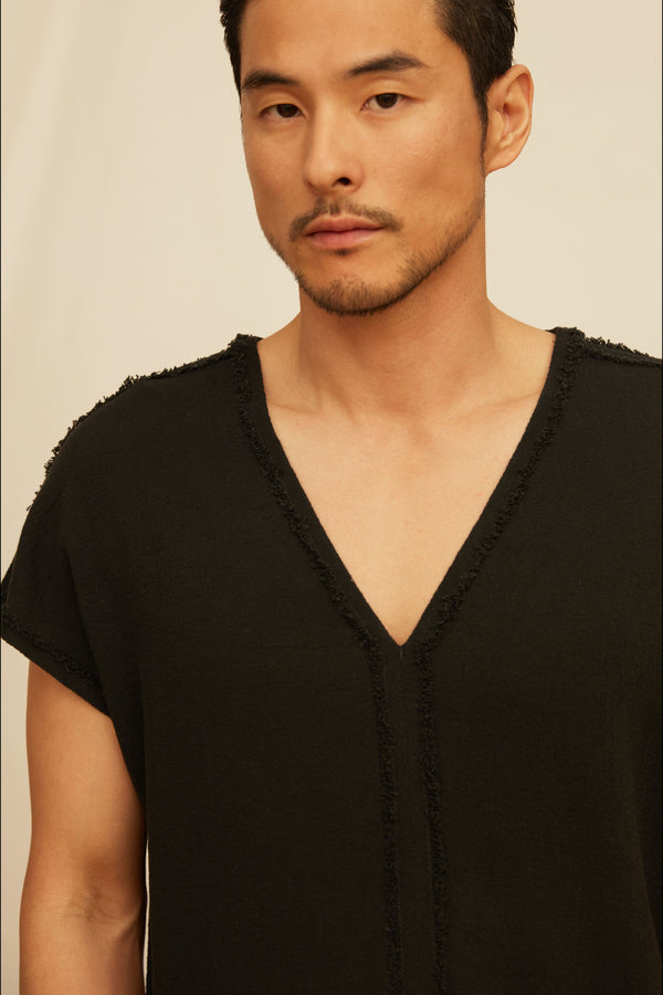Tsiibol Shirt Cotton Jute - Black