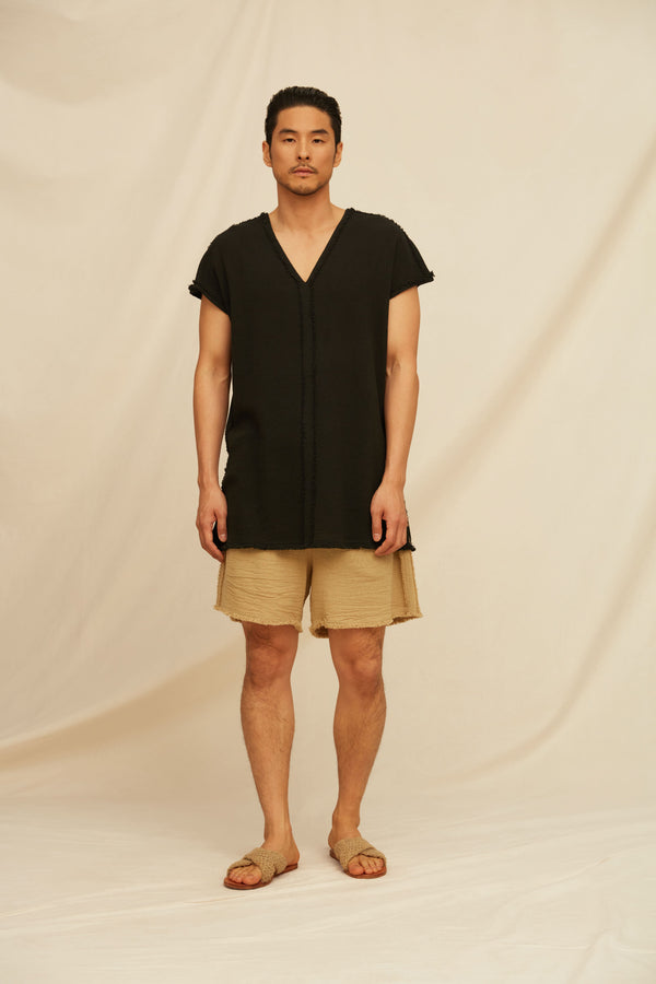 Tsiibol Shirt Cotton Jute - Black