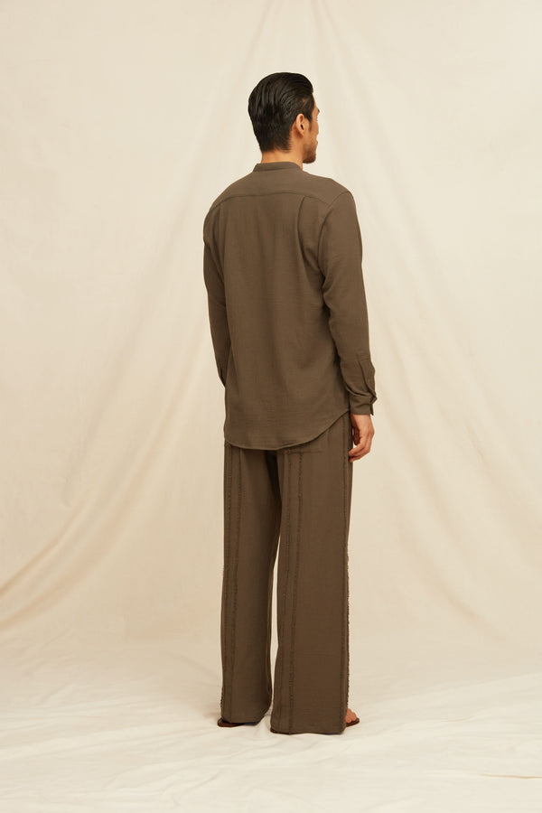 Tsitsil Shirt Artisanal Cotton - Volcanic Grey