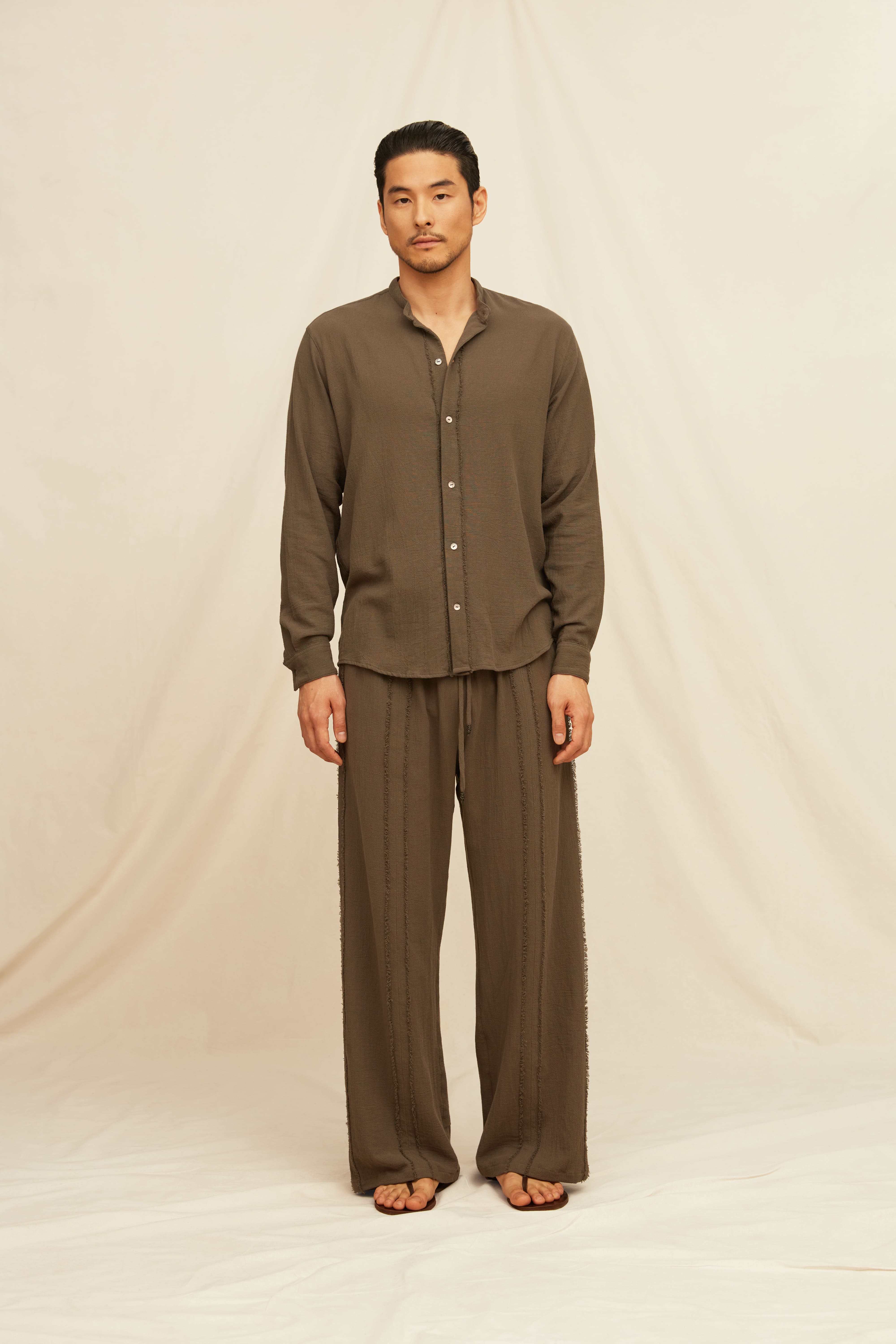 Tsitsil Shirt Artisanal Cotton - Volcanic Grey