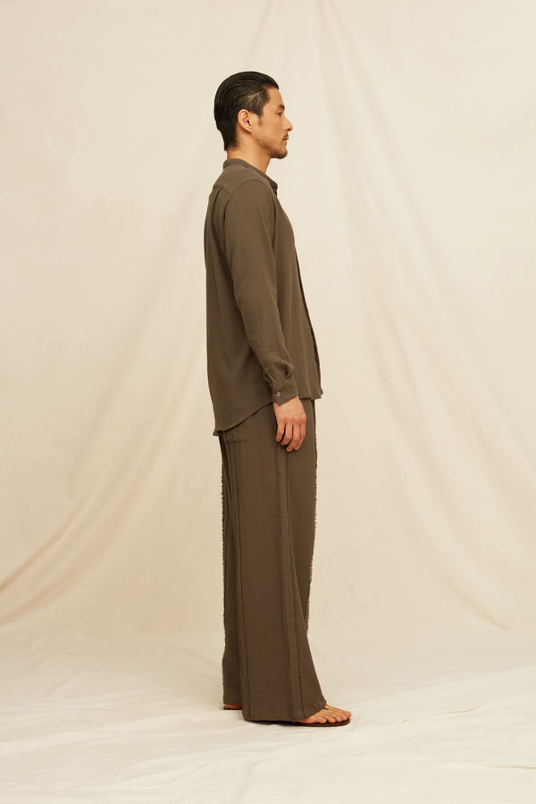 Tsitsil Shirt Artisanal Cotton - Volcanic Grey