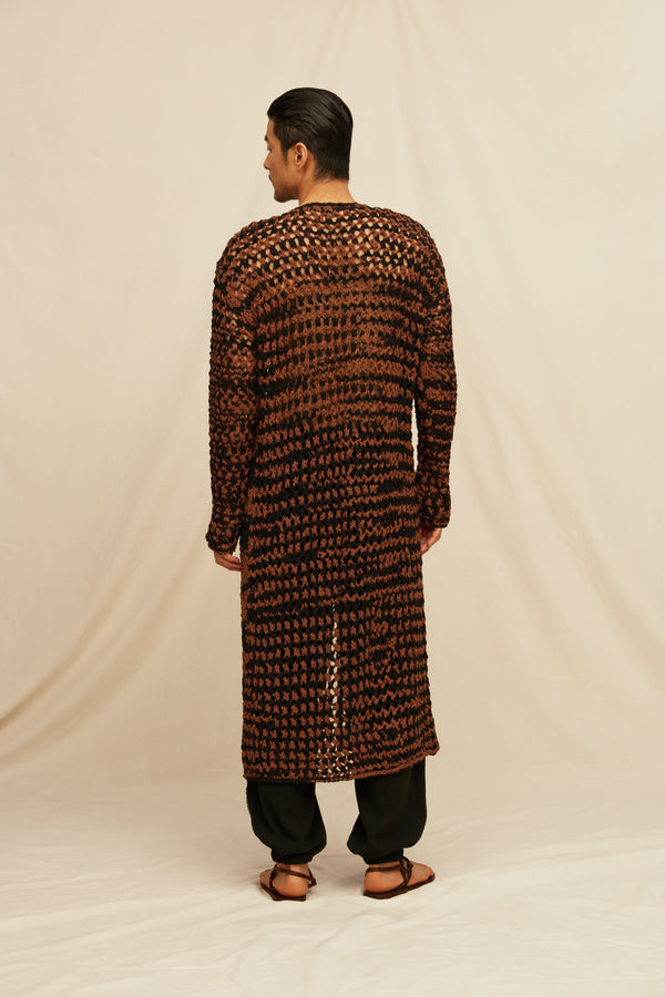 Waach Vest Artisanal Cotton - Madera / Black