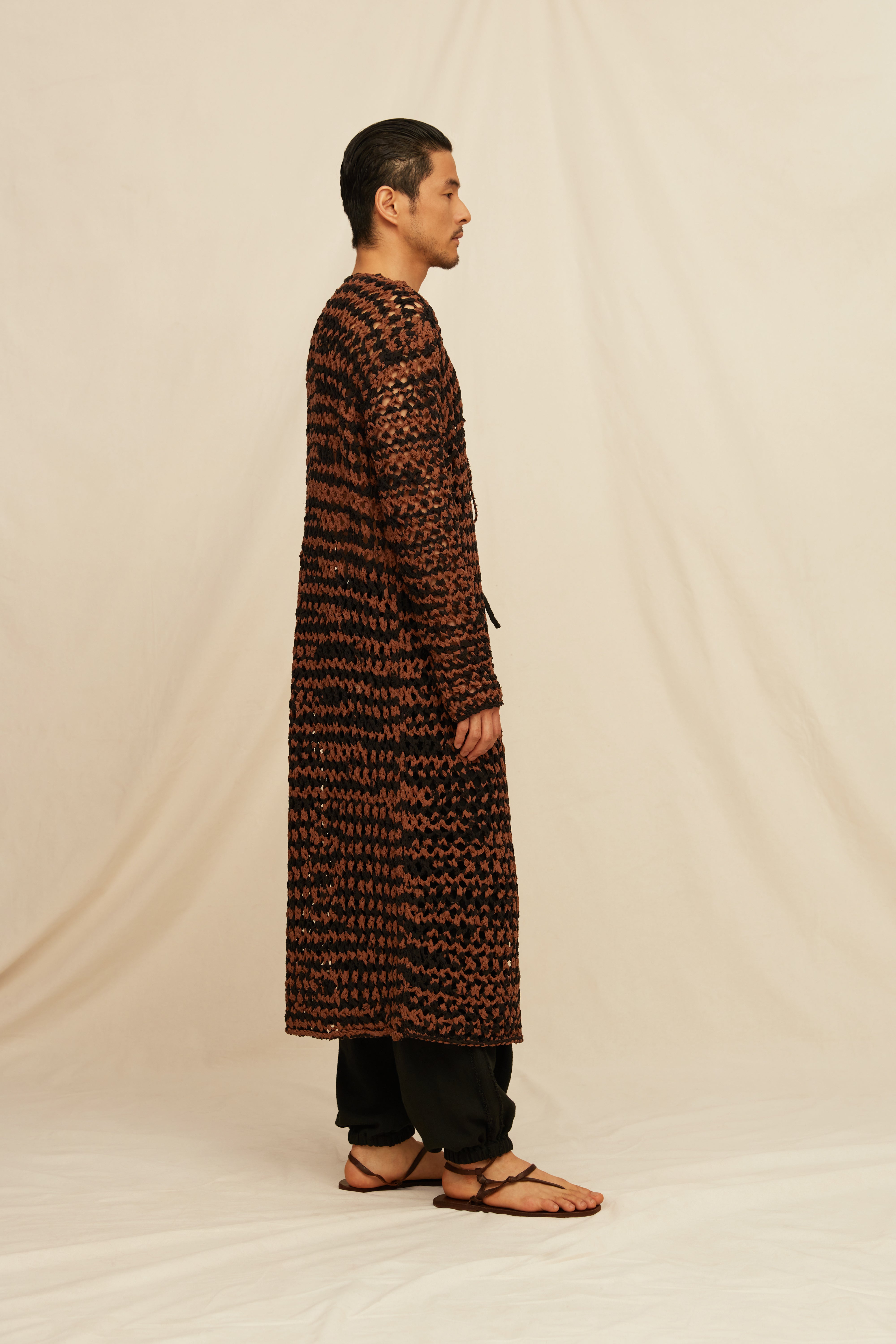 Waach Vest Artisanal Cotton - Madera / Black
