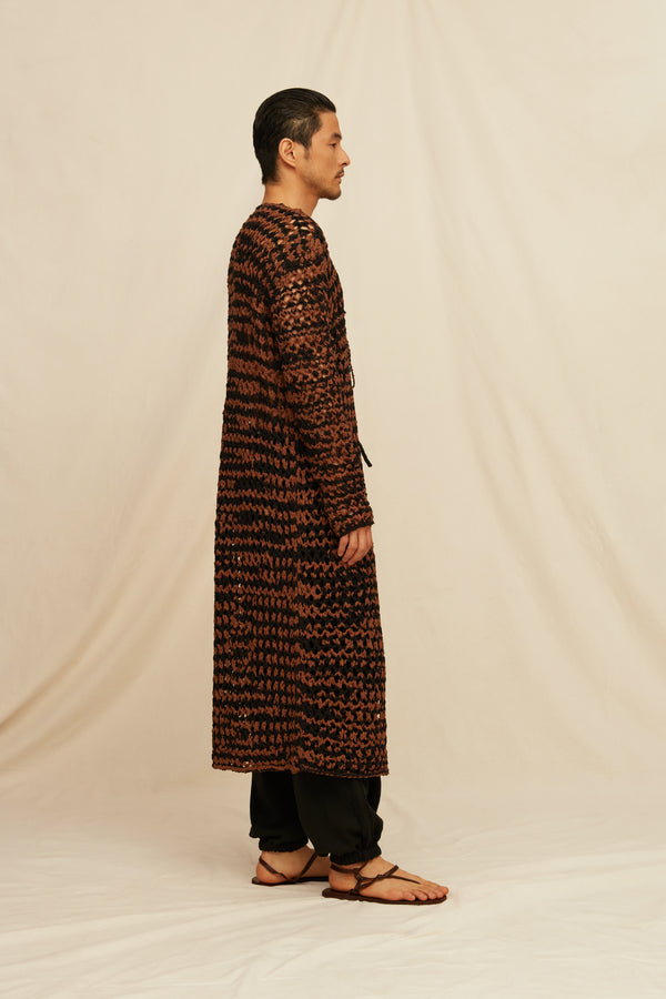 Waach Vest Artisanal Cotton - Madera / Black