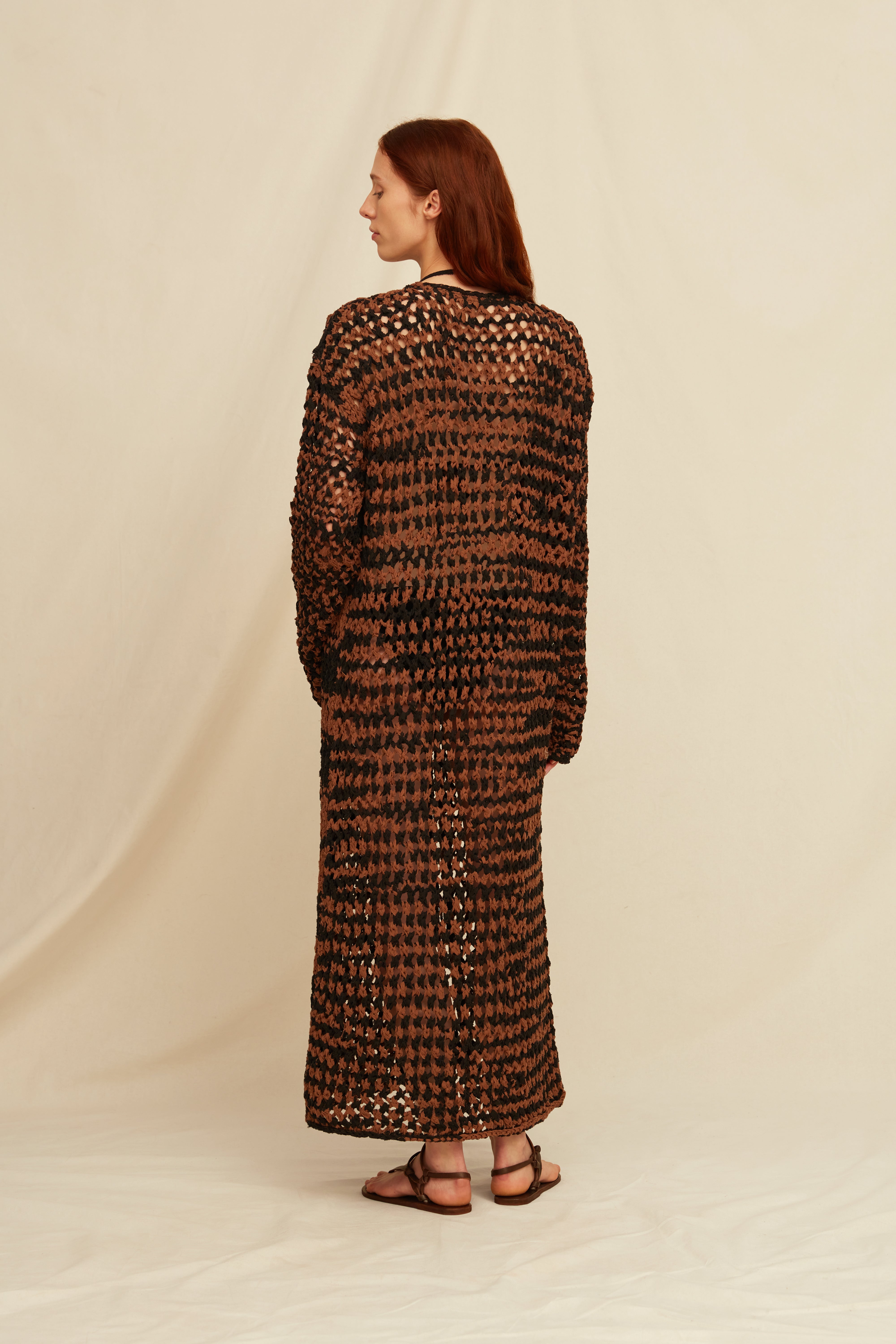 Waach Vest Artisanal Cotton - Madera / Black