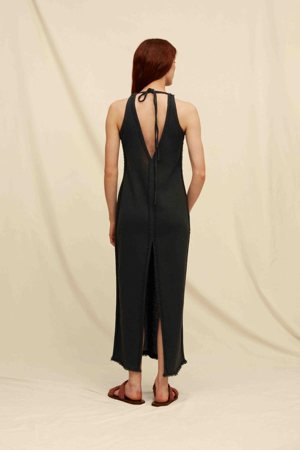 Xitso Dress Cotton Jute - Black