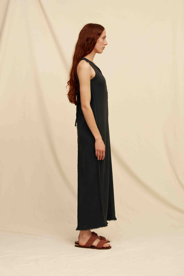 Xitso Dress Cotton Jute - Black