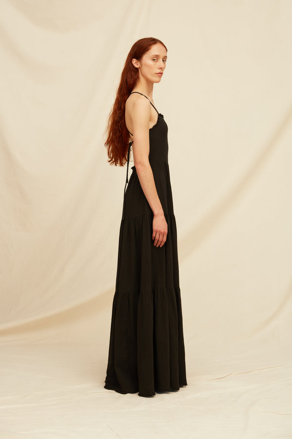 Xmuuts Dress Artisanal Cotton - Black