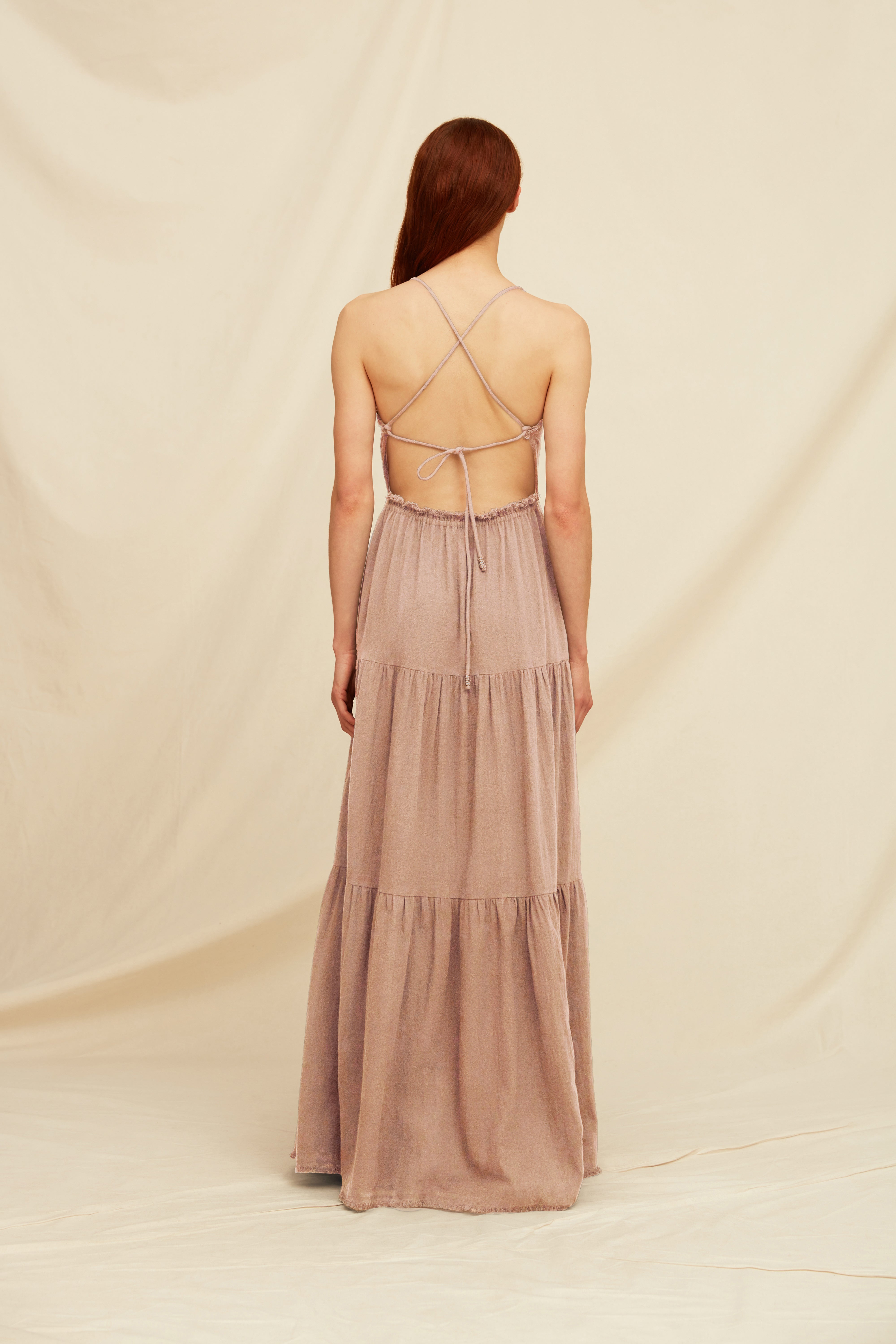 Xmuuts Dress Artisanal Cotton - Antique Rose