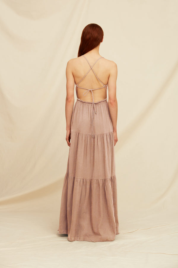Xmuuts Dress Artisanal Cotton - Antique Rose