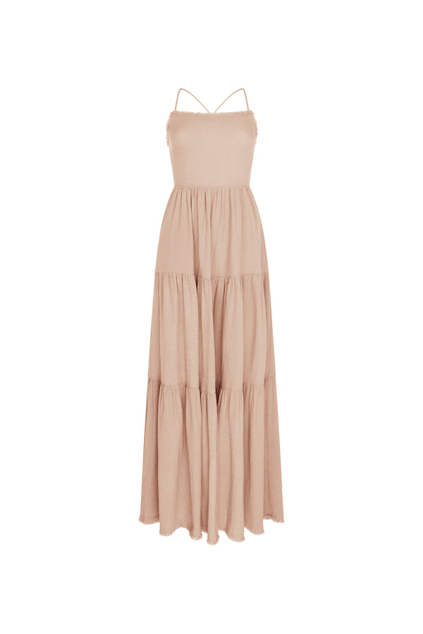 Xmuuts Dress Artisanal Cotton - Antique Rose