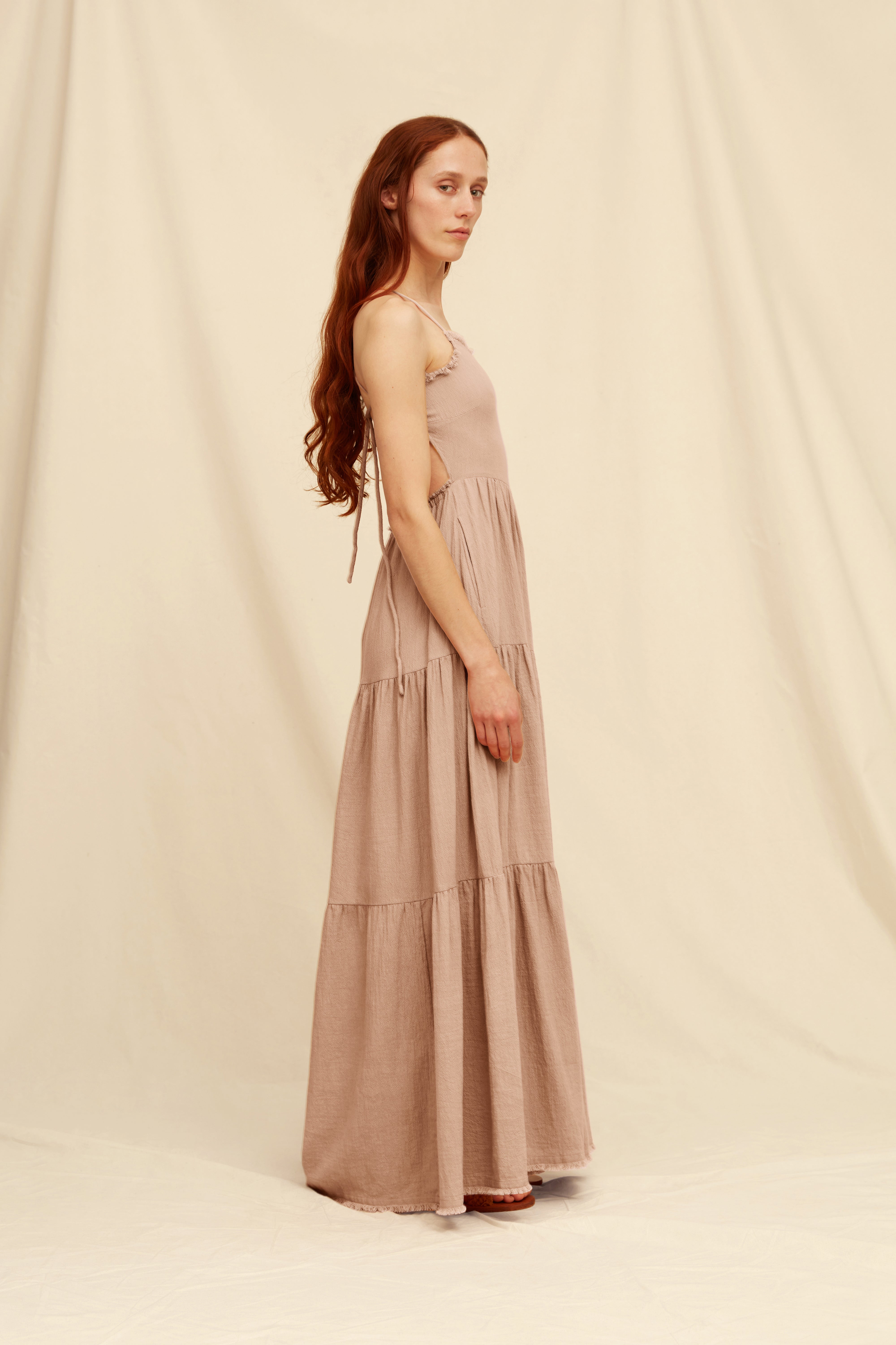 Xmuuts Dress Artisanal Cotton - Antique Rose
