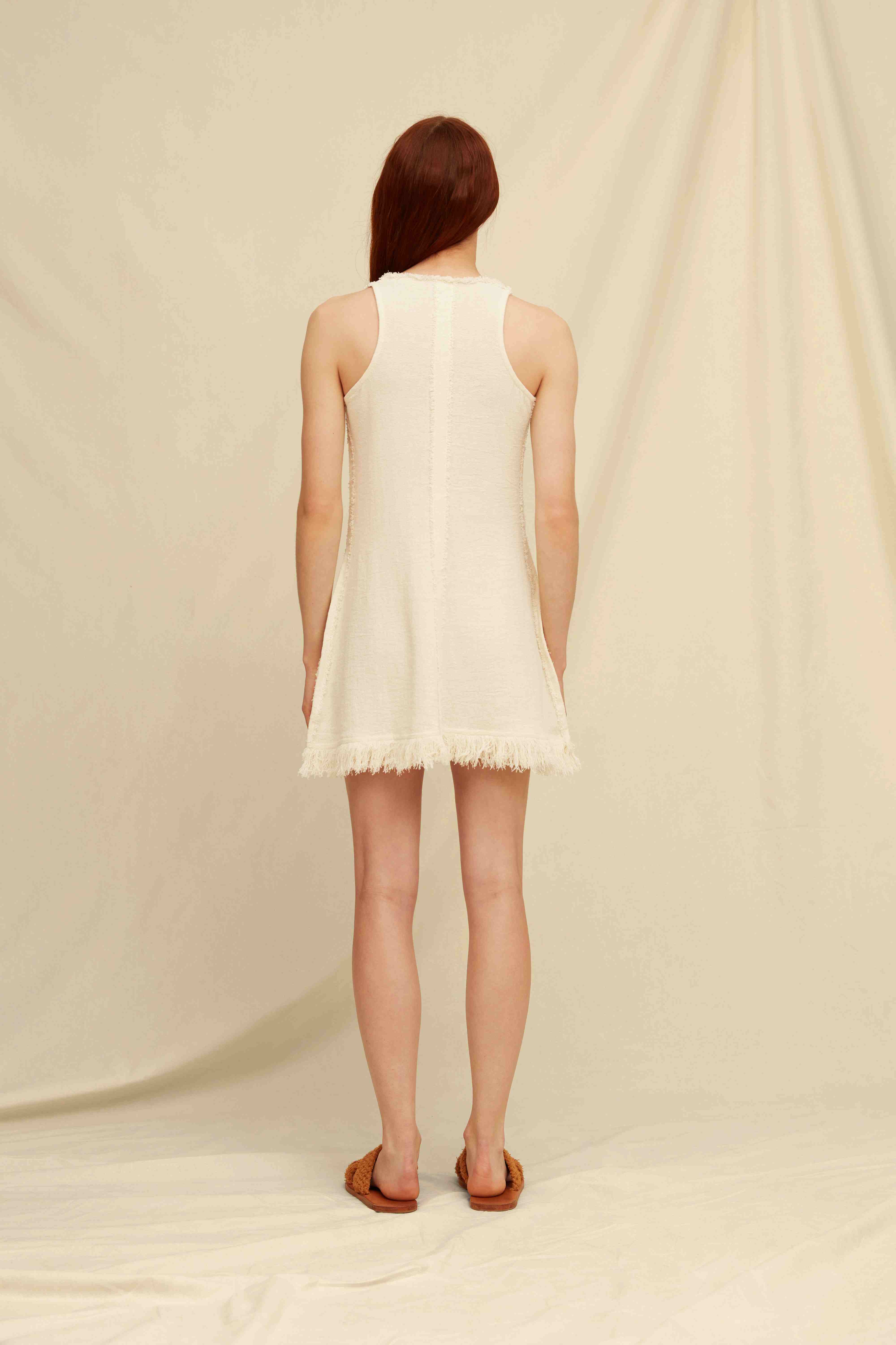 Xoda Mini Dress Artisanal Cotton - Natural