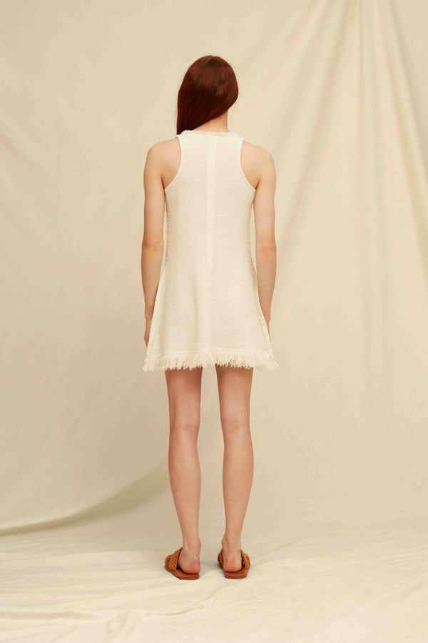 Xoda Mini Dress Artisanal Cotton - Natural