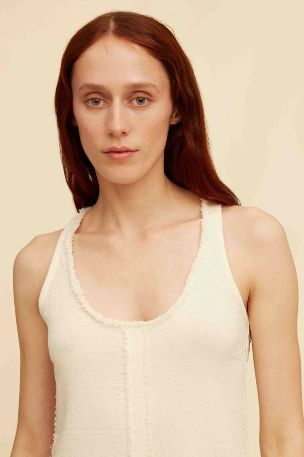 Xoda Mini Dress Artisanal Cotton - Natural