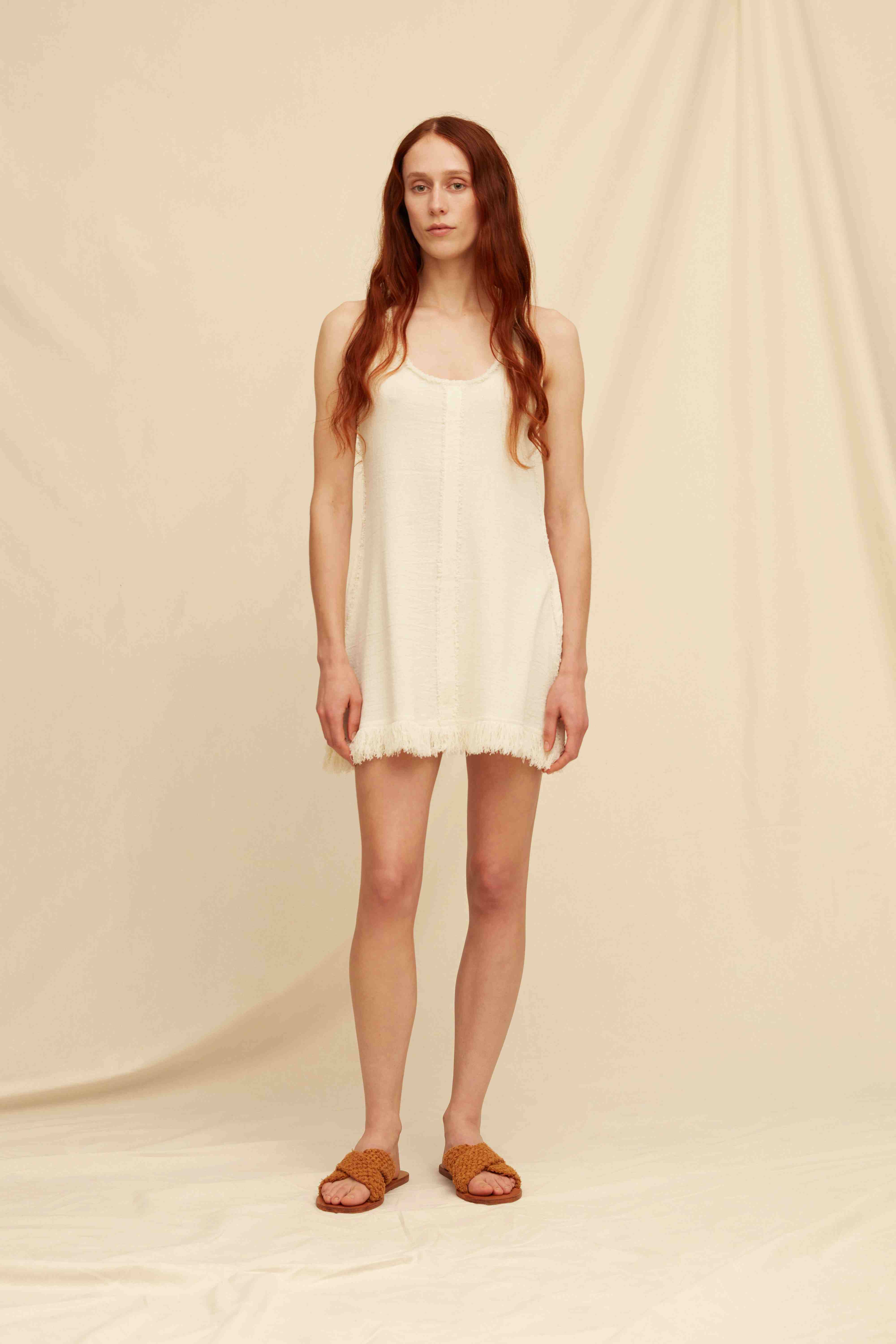 Xoda Mini Dress Artisanal Cotton - Natural