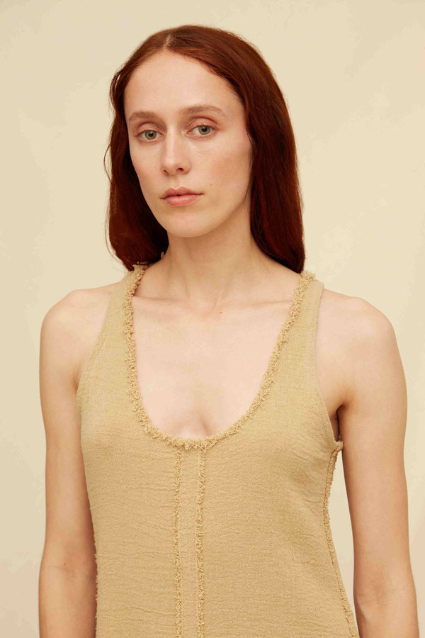 Xoda Dress Cotton Jute - Sepia