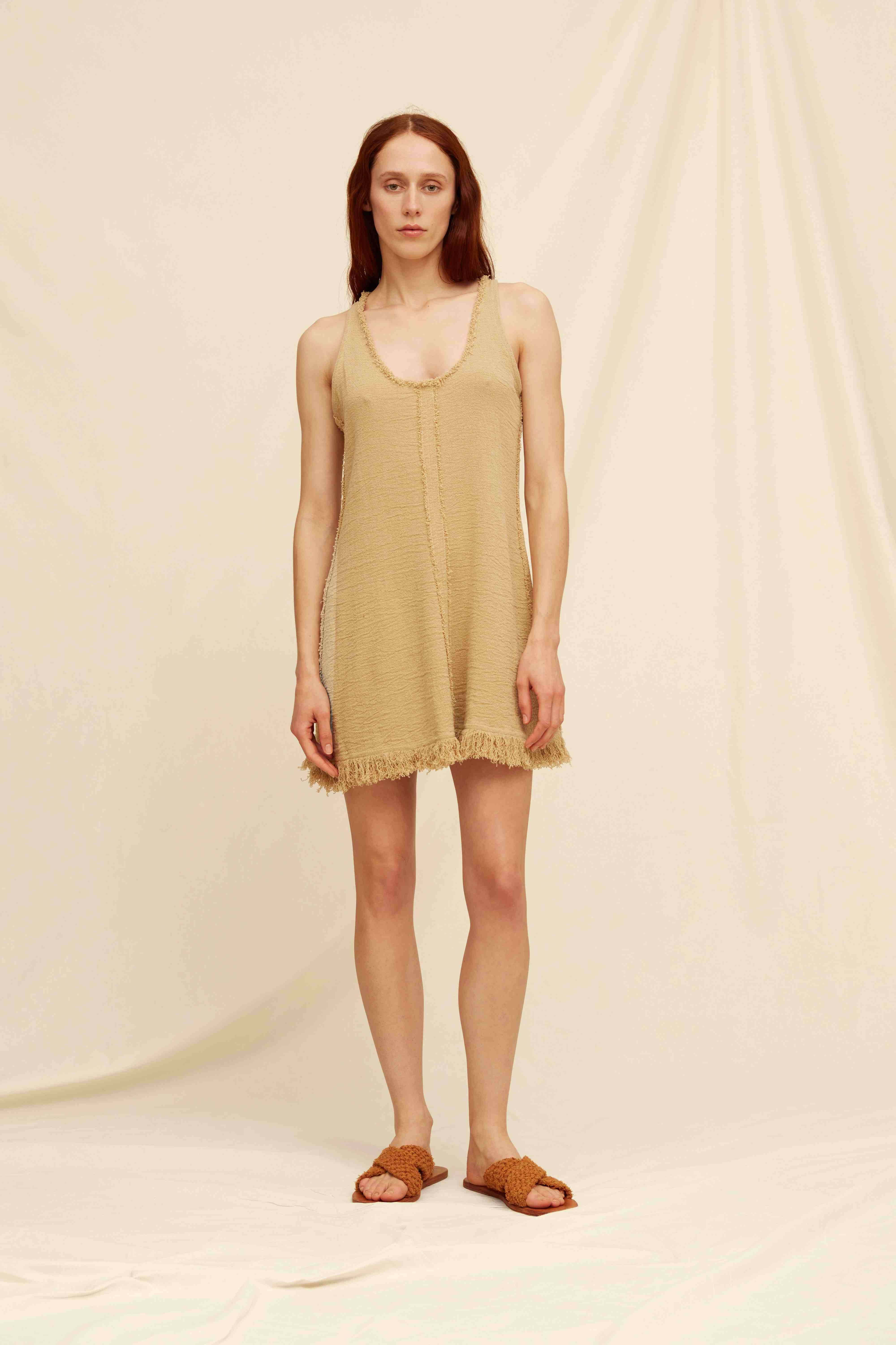 Xoda Dress Cotton Jute - Sepia