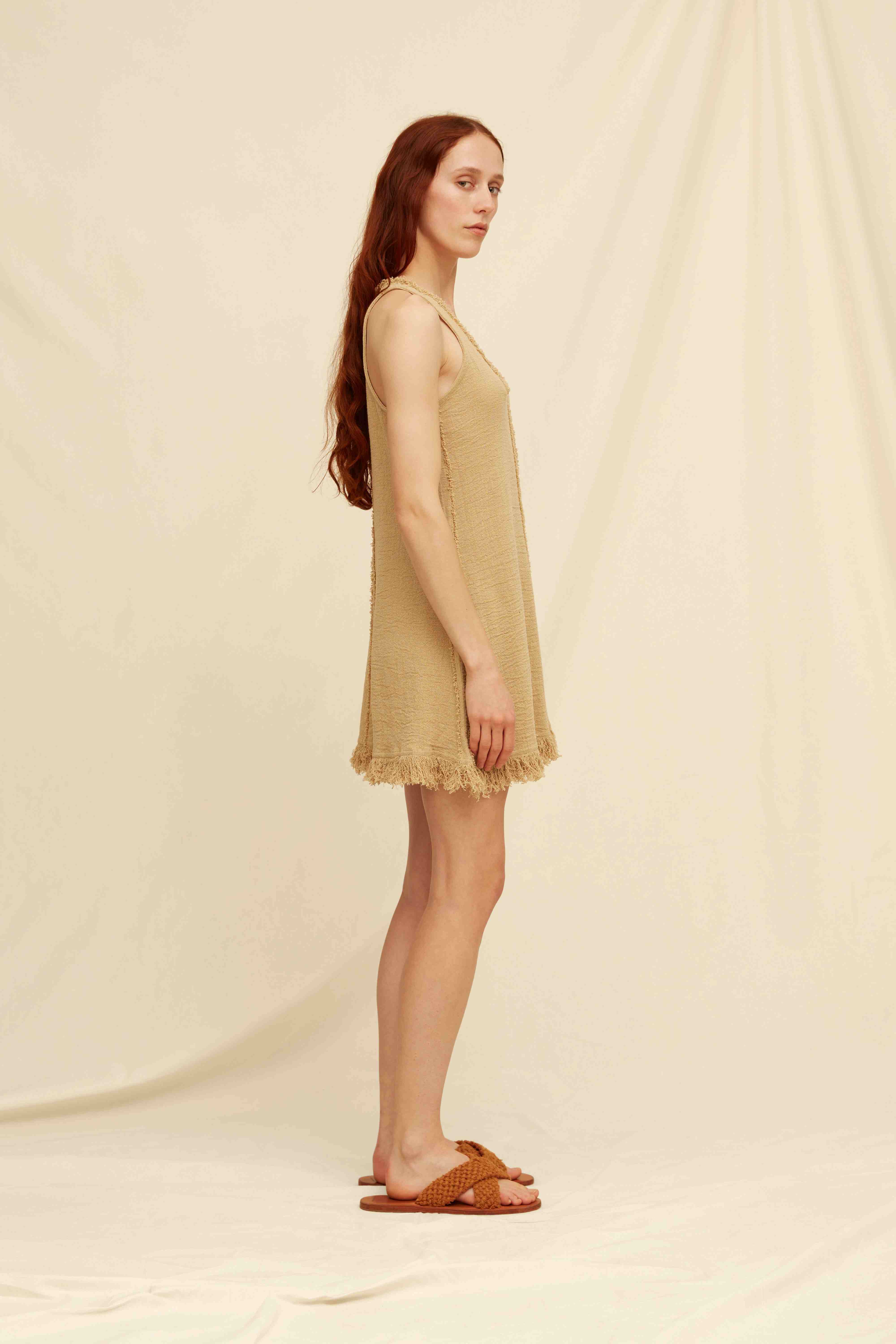 Xoda Dress Cotton Jute - Sepia