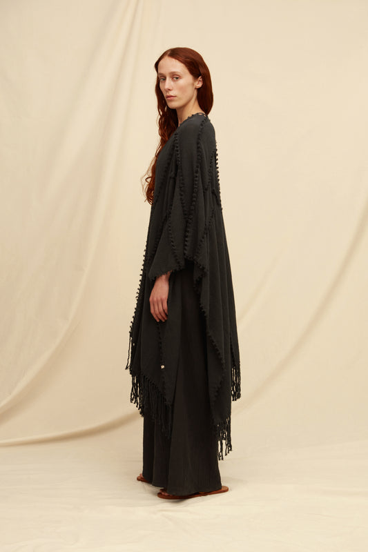 YALCHEN KNOTS CAPE - BLACK