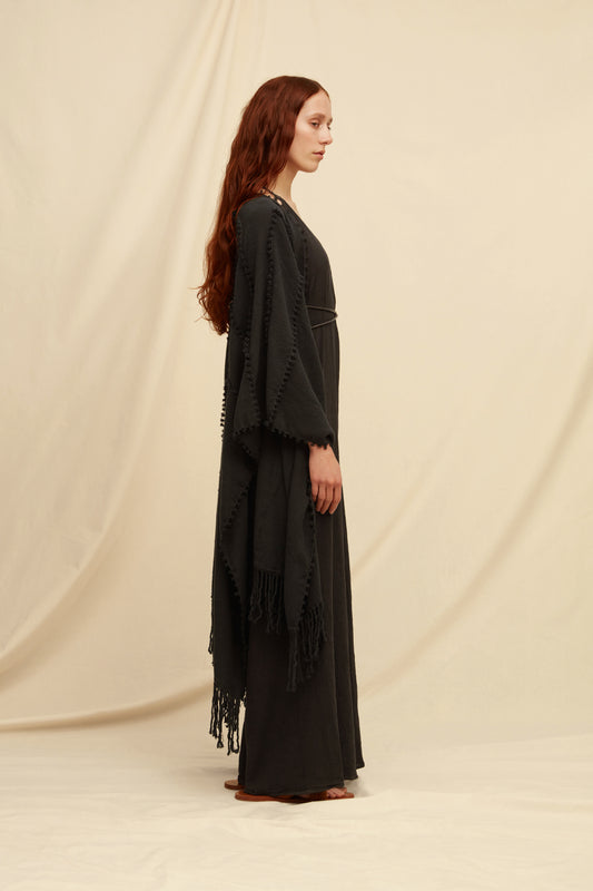 YALCHEN KNOTS CAPE - BLACK