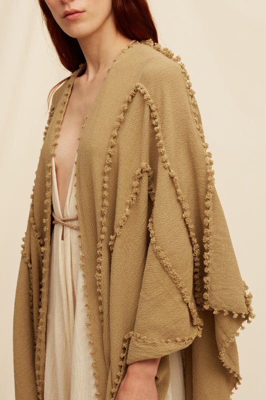 Yalchen Knots Cape - Sepia