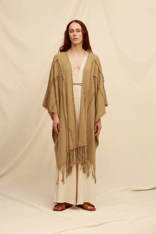 Yalchen Knots Cape - Sepia