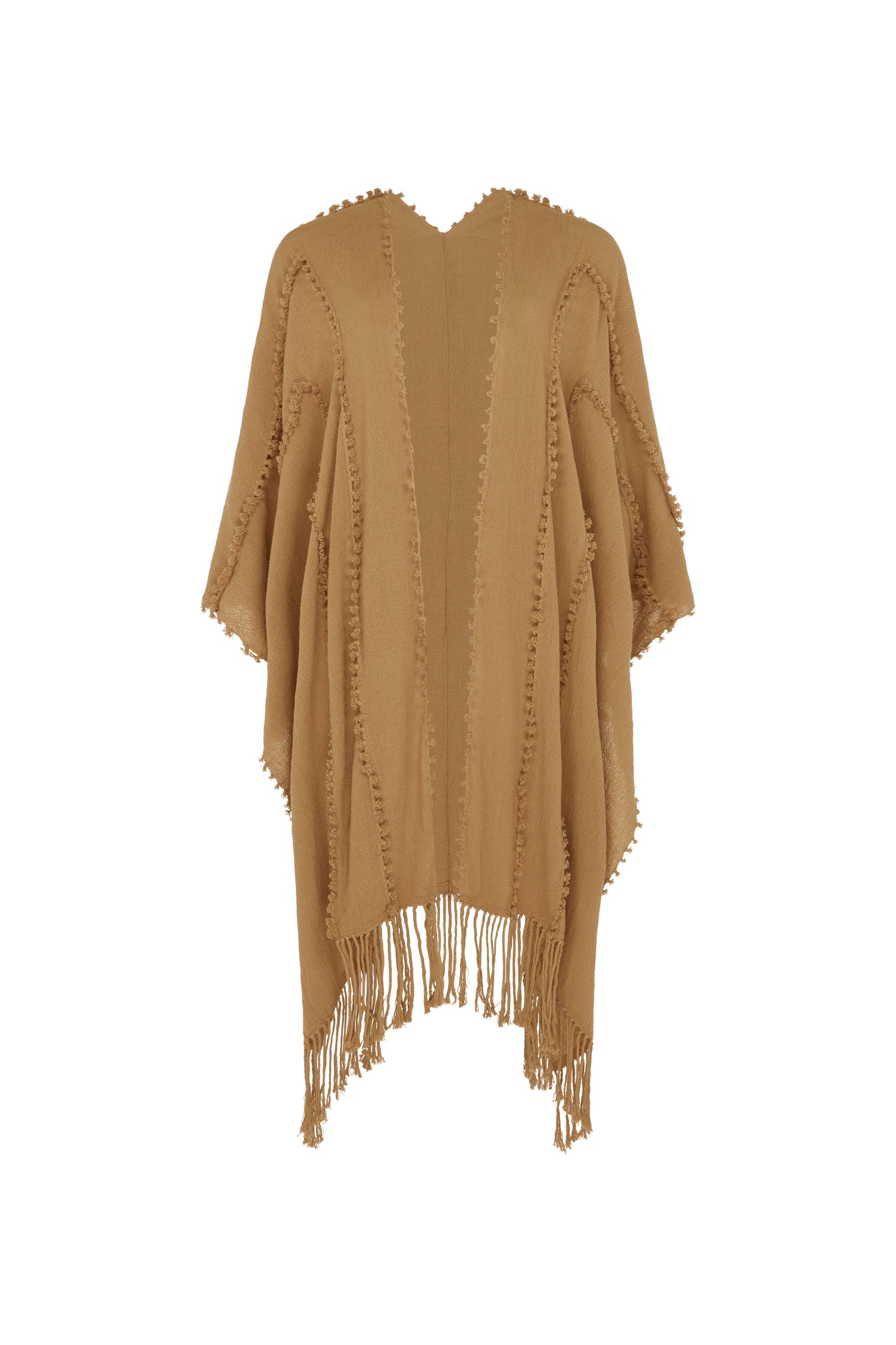 Yalchen Knots Cape - Sepia Product Image