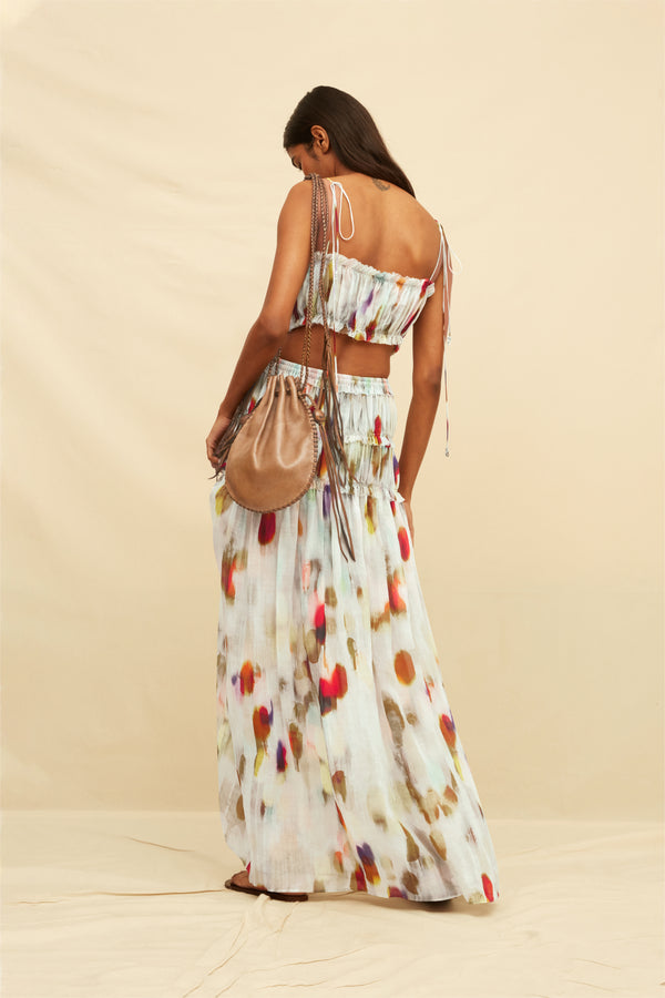 Maelis Maxi Skirt Lyocell Ramie - Rainforest Pale