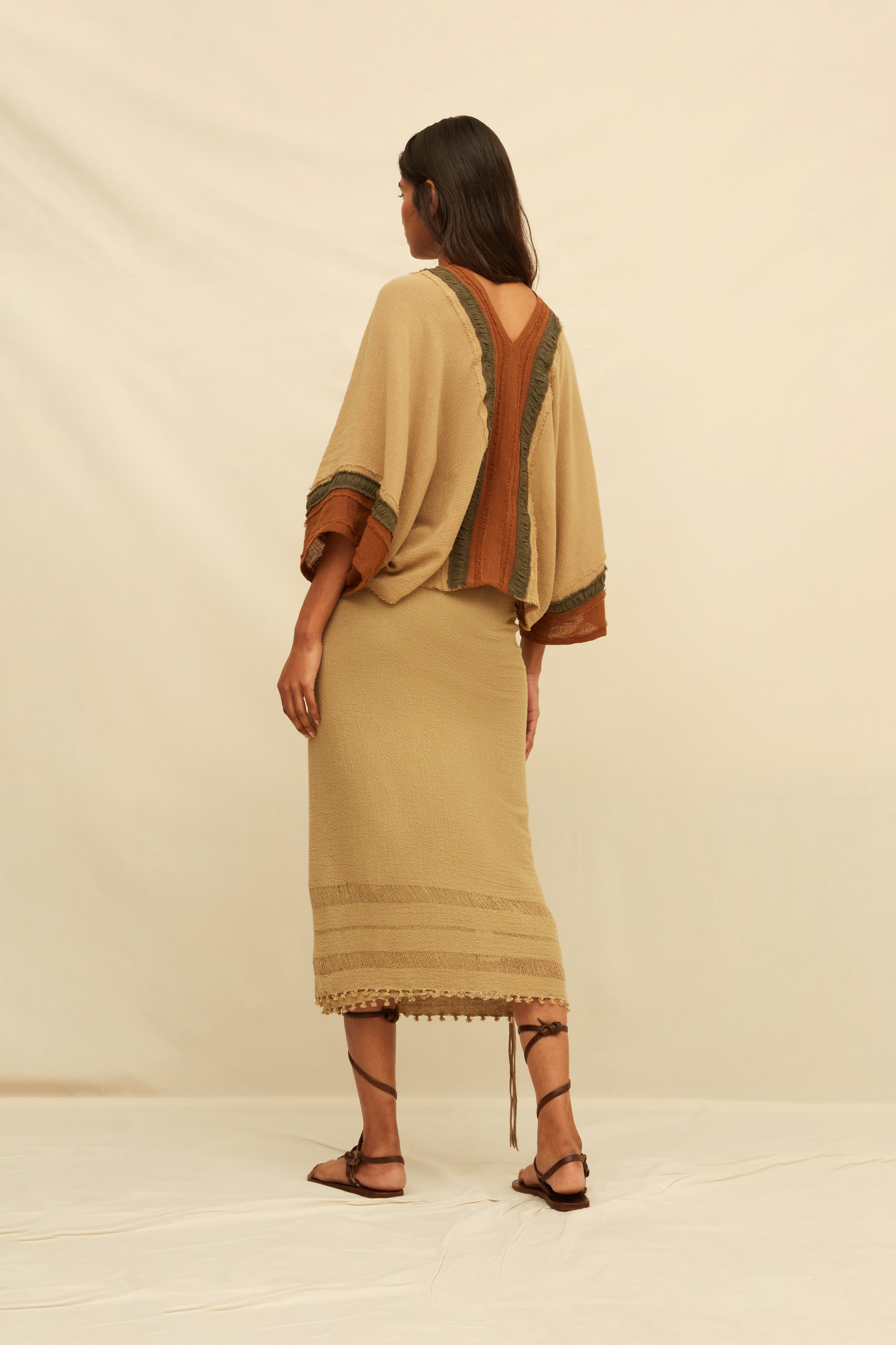 Tupi Top Cotton Gauze - Sepia / Monks Robe
