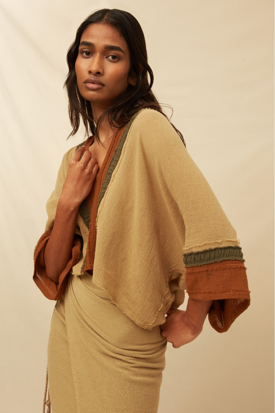 Tupi Top Cotton Gauze - Sepia / Monks Robe