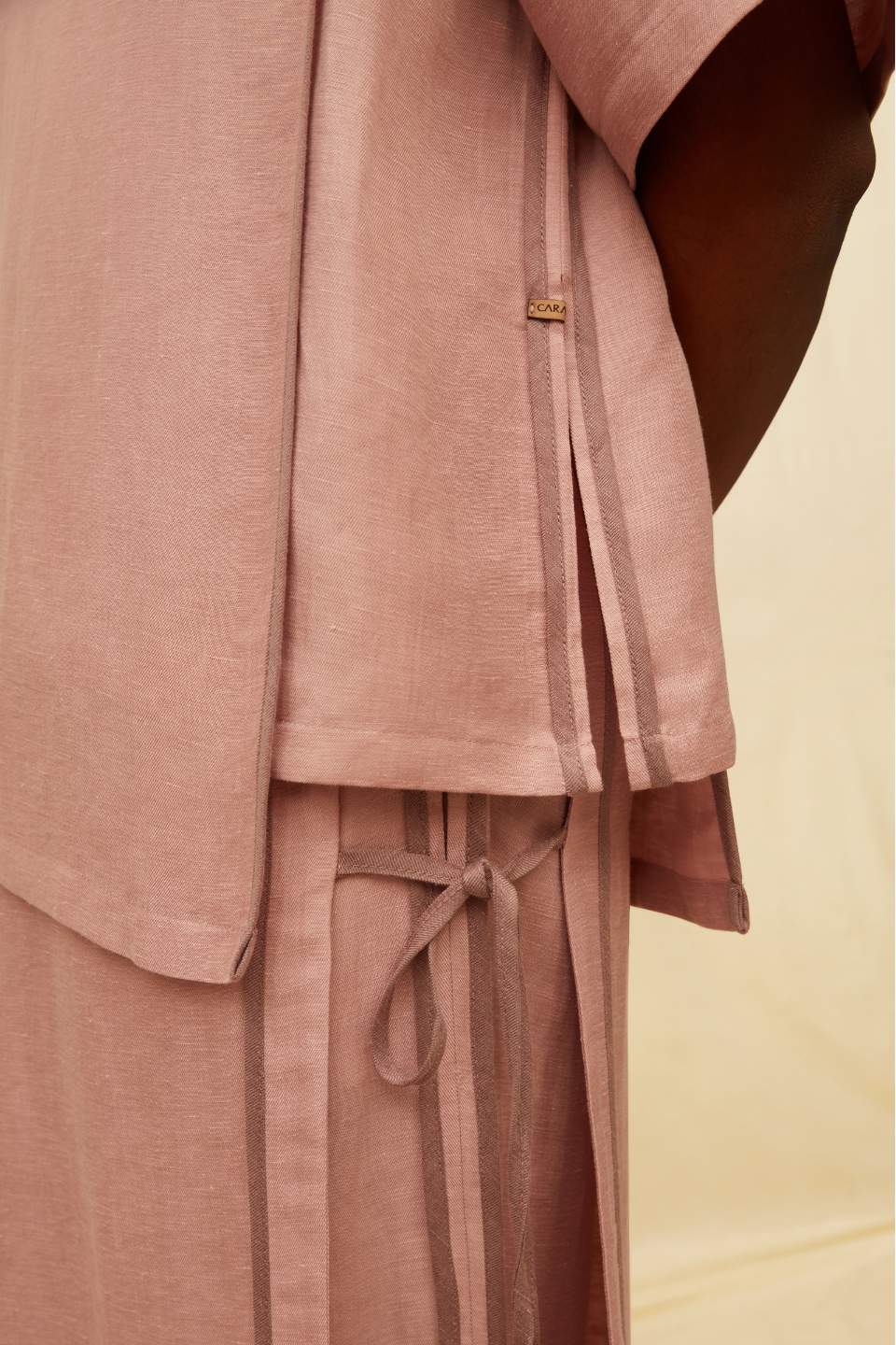 Osian Top Linen Cupro - Clay Pink