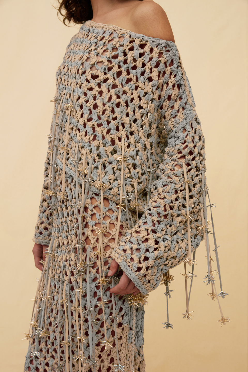 Kilim Top Cotton Voile - Iron / Sepia