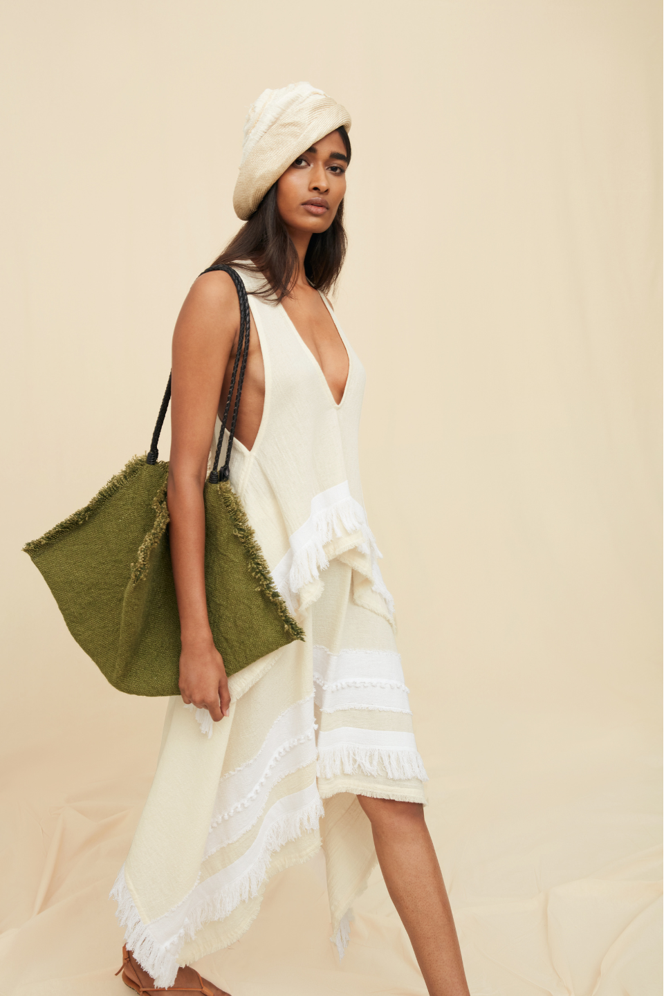 Anuk Top Artisanal Cotton - Natural / White