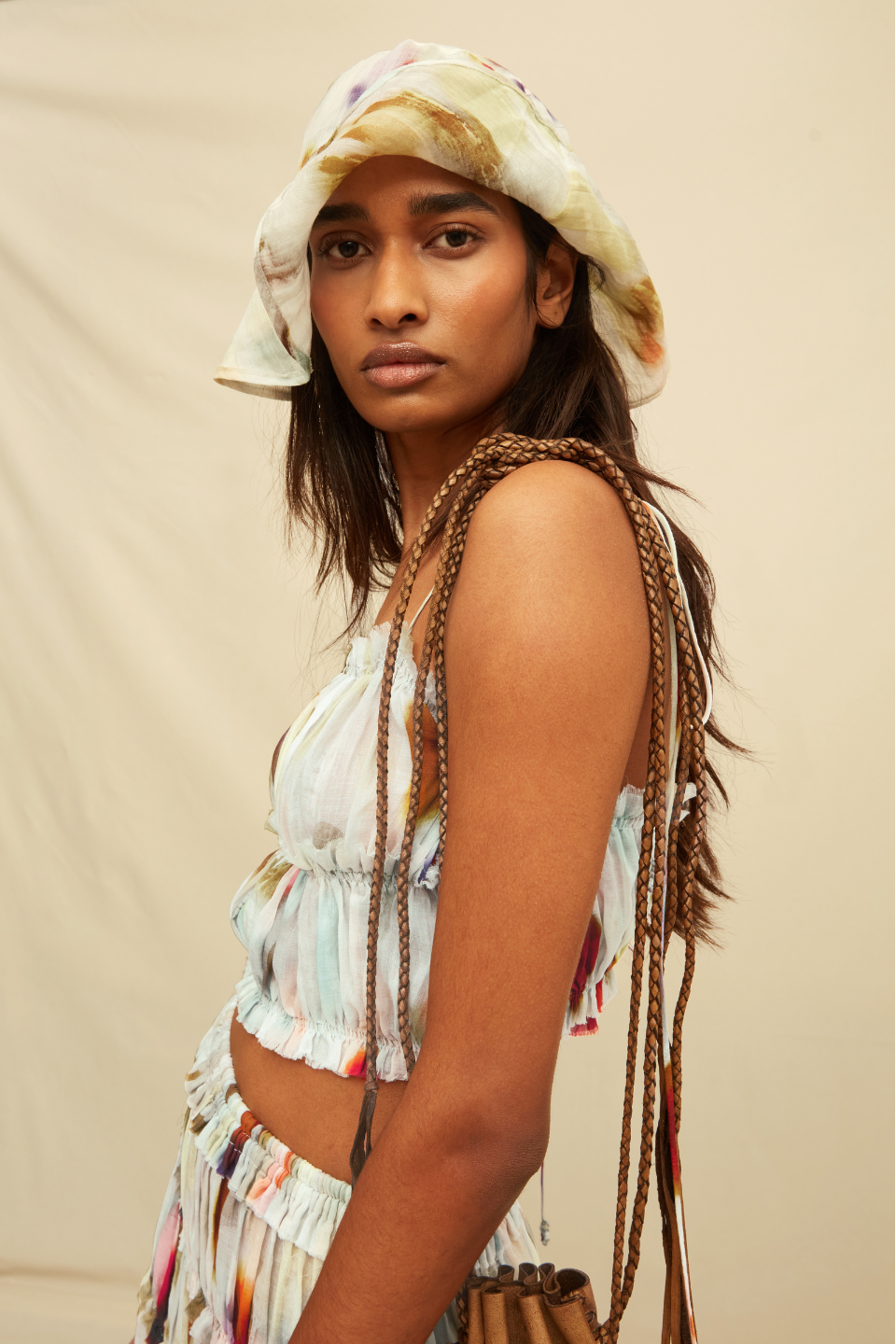 Inara Bandeau Top Lyocell Ramie - Rainforest Pale