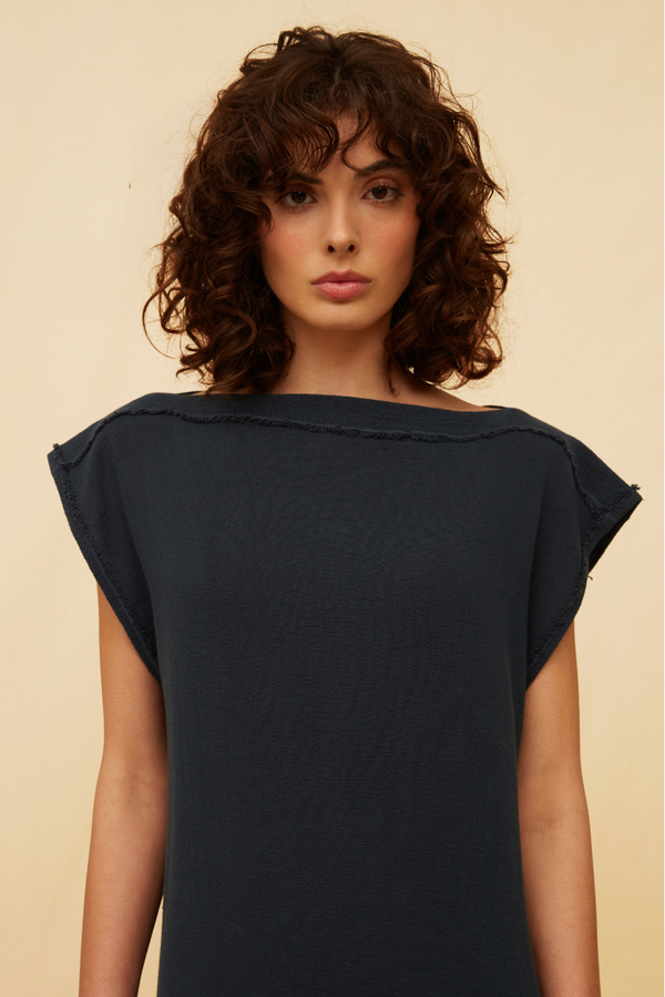 Rosha Maxi Dress Cotton Jute - Ultramarine